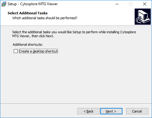 Cytosplore Transcriptomics Installer Desktop Shortcut Dialog