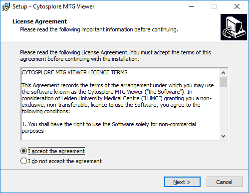 Cytosplore Transcriptomics Installer License Dialog